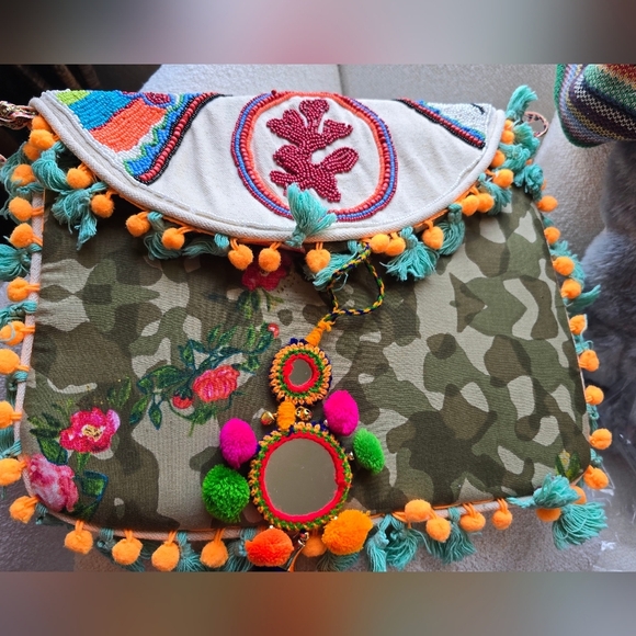 Antica Sartoria By Giacomo Cinque, Beaded Shoulder Bag, Multicolor - Picture 1 of 15